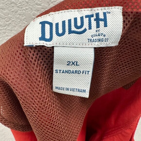 Duluth Trading Co Standard Fit Red Swim Trunks Shorts w Pockets Mens size 2XL - Picture 2 of 4